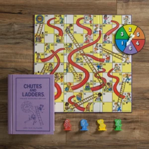 Chutes and Ladders Fjölskylduspil Chutes and Ladders Vintage Bookshelf Edition